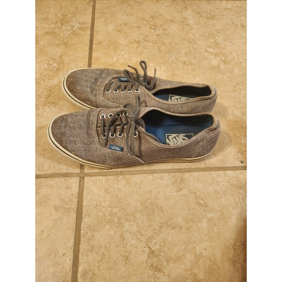 Vans Gray Tweed Herringbone Canvas Off The Wall Sneaker Women Size 9.0 - Picture 1 of 7